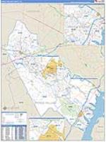 Prince William, Va Carrier Route Wall Map